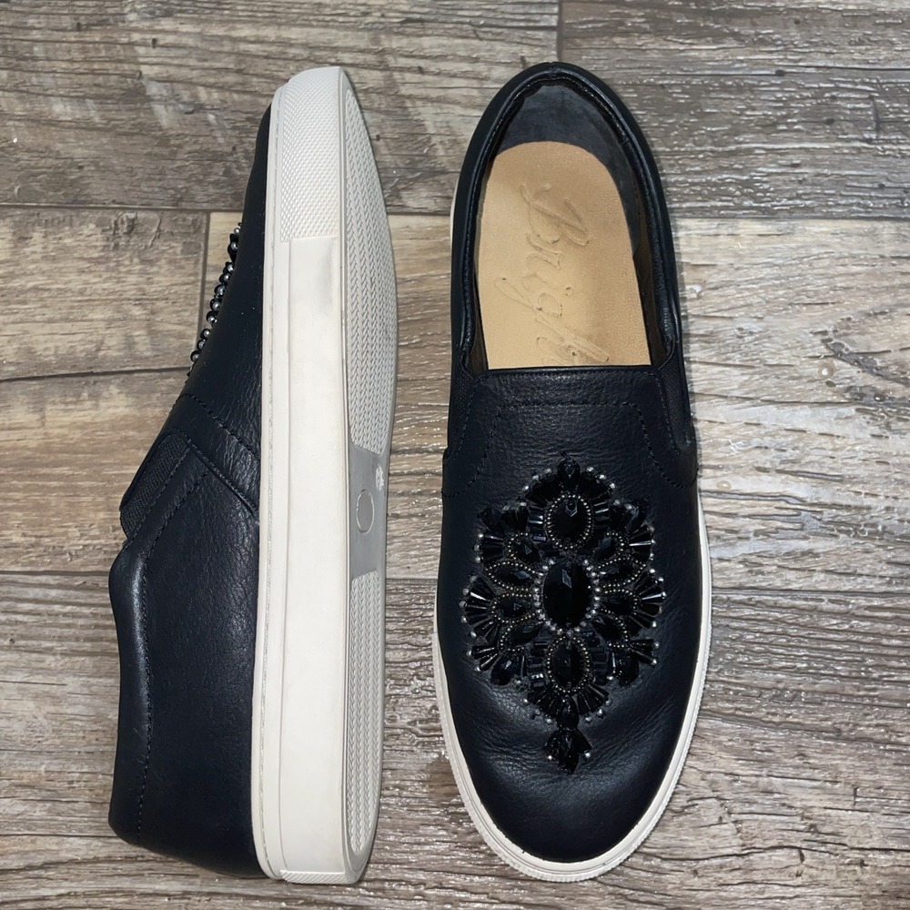 Brighton Black Slip-On Sneakers